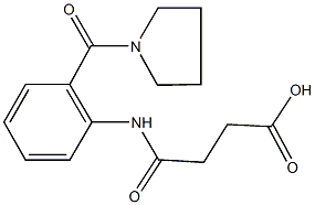 4-oxo-4-[2-(1-pyrrolidinylcarbonyl)anilino]butanoic acid Structure
