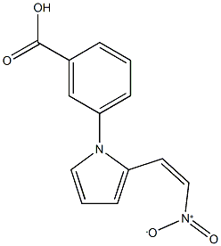 3-(2-{2-nitrovinyl}-1H-pyrrol-1-yl)benzoic acid,,结构式
