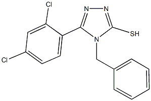 4-benzyl-5-(2,4-dichlorophenyl)-2,4-dihydro-3H-1,2,4-triazole-3-thione Struktur
