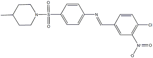  1-{[4-({4-chloro-3-nitrobenzylidene}amino)phenyl]sulfonyl}-4-methylpiperidine