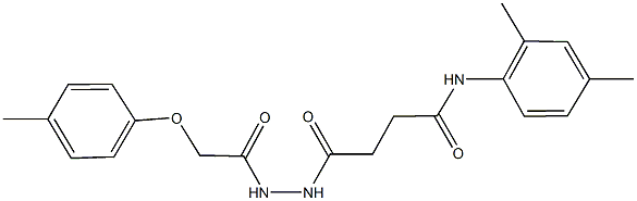 N-(2,4-dimethylphenyl)-4-{2-[(4-methylphenoxy)acetyl]hydrazino}-4-oxobutanamide 化学構造式
