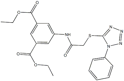 diethyl 5-({[(1-phenyl-1H-tetraazol-5-yl)sulfanyl]acetyl}amino)isophthalate