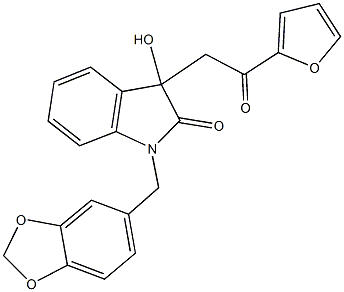 1-(1,3-benzodioxol-5-ylmethyl)-3-[2-(2-furyl)-2-oxoethyl]-3-hydroxy-1,3-dihydro-2H-indol-2-one