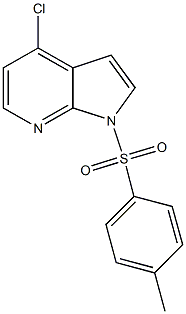 4-chloro-1-[(4-methylphenyl)sulfonyl]-1H-pyrrolo[2,3-b]pyridine 结构式