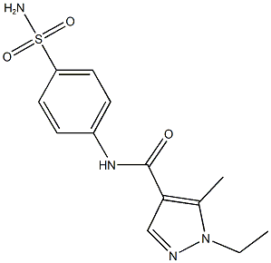 N-[4-(aminosulfonyl)phenyl]-1-ethyl-5-methyl-1H-pyrazole-4-carboxamide Structure
