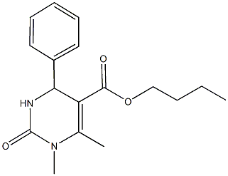 butyl 1,6-dimethyl-2-oxo-4-phenyl-1,2,3,4-tetrahydro-5-pyrimidinecarboxylate 化学構造式