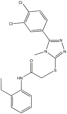 2-{[5-(3,4-dichlorophenyl)-4-methyl-4H-1,2,4-triazol-3-yl]thio}-N-(2-ethylphenyl)acetamide Structure