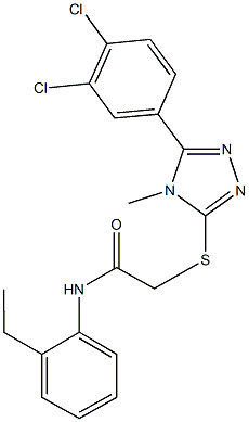 2-{[5-(3,4-dichlorophenyl)-4-methyl-4H-1,2,4-triazol-3-yl]thio}-N-(2-ethylphenyl)acetamide