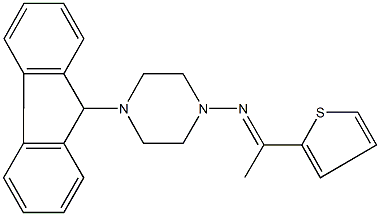 4-(9H-fluoren-9-yl)-N-[1-(2-thienyl)ethylidene]-1-piperazinamine 结构式