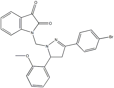 1-({3-(4-bromophenyl)-5-[2-(methyloxy)phenyl]-4,5-dihydro-1H-pyrazol-1-yl}methyl)-1H-indole-2,3-dione