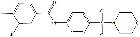 3-bromo-4-methyl-N-[4-(morpholin-4-ylsulfonyl)phenyl]benzamide,,结构式