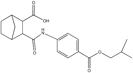 3-{[4-(isobutoxycarbonyl)anilino]carbonyl}bicyclo[2.2.1]heptane-2-carboxylic acid 结构式