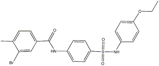 3-bromo-N-{4-[(4-ethoxyanilino)sulfonyl]phenyl}-4-methylbenzamide 化学構造式