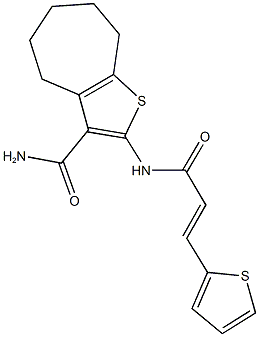 2-{[3-(2-thienyl)acryloyl]amino}-5,6,7,8-tetrahydro-4H-cyclohepta[b]thiophene-3-carboxamide