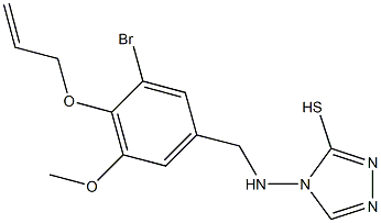 4-{[4-(allyloxy)-3-bromo-5-methoxybenzyl]amino}-4H-1,2,4-triazol-3-ylhydrosulfide,,结构式