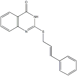 2-(cinnamylsulfanyl)-4(3H)-quinazolinone 结构式