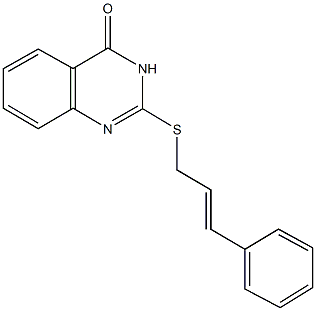 2-(cinnamylsulfanyl)-4(3H)-quinazolinone 化学構造式