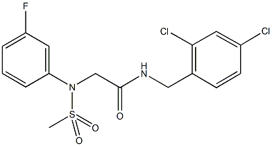 N-(2,4-dichlorobenzyl)-2-[3-fluoro(methylsulfonyl)anilino]acetamide Struktur