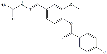 4-[2-(aminocarbonyl)carbohydrazonoyl]-2-methoxyphenyl 4-chlorobenzoate Structure