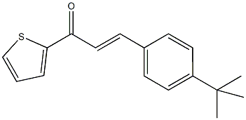 3-(4-tert-butylphenyl)-1-(2-thienyl)-2-propen-1-one,,结构式