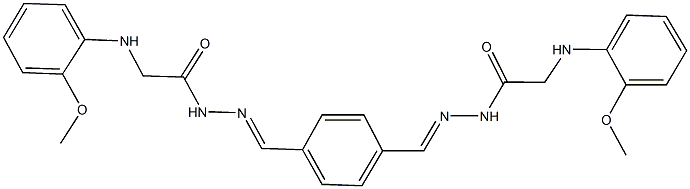 2-(2-methoxyanilino)-N'-(4-{2-[(2-methoxyanilino)acetyl]carbohydrazonoyl}benzylidene)acetohydrazide,,结构式