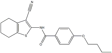 4-butoxy-N-(3-cyano-4,5,6,7-tetrahydro-1-benzothien-2-yl)benzamide Structure