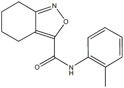 N-(2-methylphenyl)-4,5,6,7-tetrahydro-2,1-benzisoxazole-3-carboxamide,,结构式