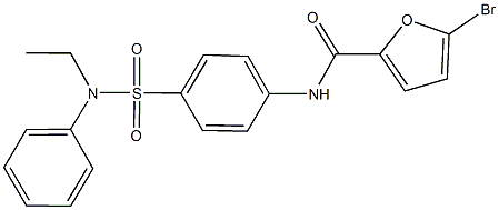 5-bromo-N-{4-[(ethylanilino)sulfonyl]phenyl}-2-furamide 化学構造式