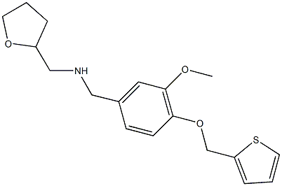 N-[3-methoxy-4-(2-thienylmethoxy)benzyl]-N-(tetrahydro-2-furanylmethyl)amine Struktur