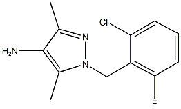 1-(2-chloro-6-fluorobenzyl)-3,5-dimethyl-1H-pyrazol-4-ylamine,,结构式