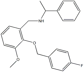 N-{2-[(4-fluorobenzyl)oxy]-3-methoxybenzyl}-N-(1-phenylethyl)amine Structure