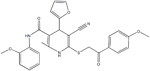 5-cyano-4-(2-furyl)-N-(2-methoxyphenyl)-6-{[2-(4-methoxyphenyl)-2-oxoethyl]sulfanyl}-2-methyl-1,4-dihydro-3-pyridinecarboxamide