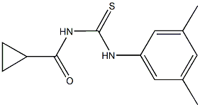 N-(cyclopropylcarbonyl)-N'-(3,5-dimethylphenyl)thiourea Struktur