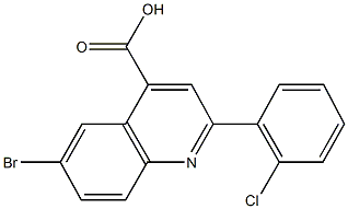 6-bromo-2-(2-chlorophenyl)-4-quinolinecarboxylic acid,,结构式