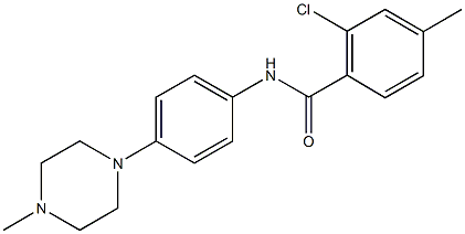 2-chloro-4-methyl-N-[4-(4-methyl-1-piperazinyl)phenyl]benzamide|