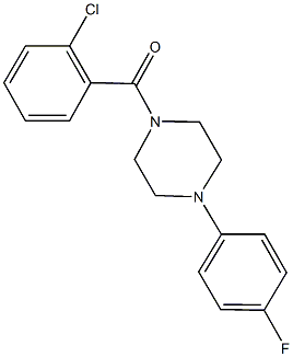 1-(2-chlorobenzoyl)-4-(4-fluorophenyl)piperazine Struktur