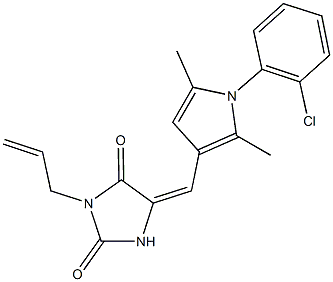 3-allyl-5-{[1-(2-chlorophenyl)-2,5-dimethyl-1H-pyrrol-3-yl]methylene}-2,4-imidazolidinedione