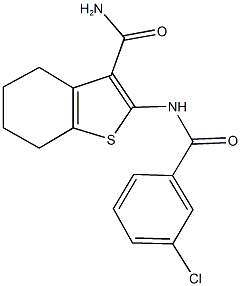 2-[(3-chlorobenzoyl)amino]-4,5,6,7-tetrahydro-1-benzothiophene-3-carboxamide