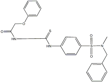 N-benzyl-N-methyl-4-({[(phenoxyacetyl)amino]carbothioyl}amino)benzenesulfonamide Structure