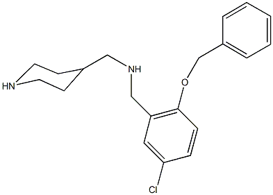 N-[2-(benzyloxy)-5-chlorobenzyl]-N-(4-piperidinylmethyl)amine Struktur