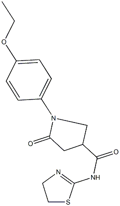 N-(4,5-dihydro-1,3-thiazol-2-yl)-1-(4-ethoxyphenyl)-5-oxo-3-pyrrolidinecarboxamide Structure