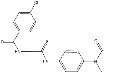 N-[4-({[(4-chlorobenzoyl)amino]carbothioyl}amino)phenyl]-N-methylacetamide Struktur