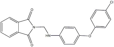 2-{[4-(4-chlorophenoxy)anilino]methyl}-1H-isoindole-1,3(2H)-dione 化学構造式