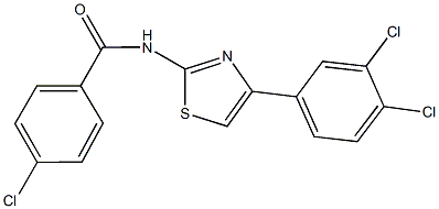 4-chloro-N-[4-(3,4-dichlorophenyl)-1,3-thiazol-2-yl]benzamide