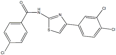  4-chloro-N-[4-(3,4-dichlorophenyl)-1,3-thiazol-2-yl]benzamide