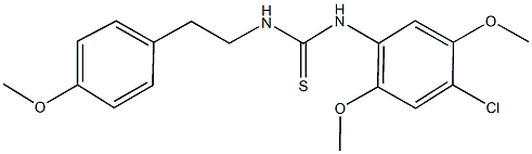 N-(4-chloro-2,5-dimethoxyphenyl)-N'-[2-(4-methoxyphenyl)ethyl]thiourea Struktur