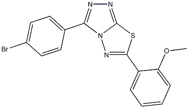 2-[3-(4-bromophenyl)[1,2,4]triazolo[3,4-b][1,3,4]thiadiazol-6-yl]phenyl methyl ether,,结构式