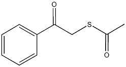 S-(2-oxo-2-phenylethyl) ethanethioate 结构式