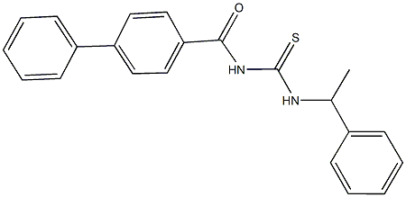 N-([1,1'-biphenyl]-4-ylcarbonyl)-N'-(1-phenylethyl)thiourea 结构式