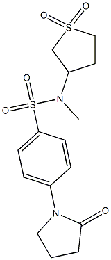 N-(1,1-dioxidotetrahydro-3-thienyl)-N-methyl-4-(2-oxo-1-pyrrolidinyl)benzenesulfonamide